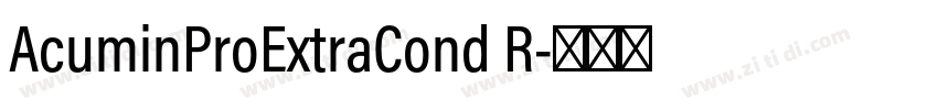 AcuminProExtraCond R字体转换